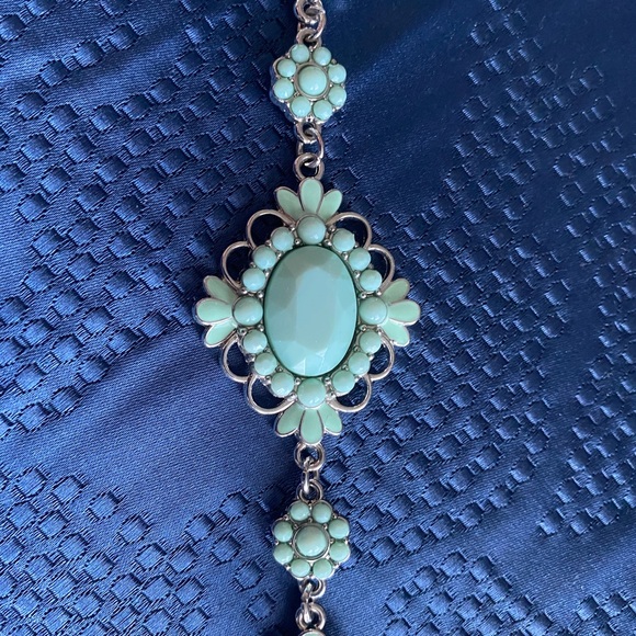 EUC Mint & Silver Bracelet - Picture 1 of 4